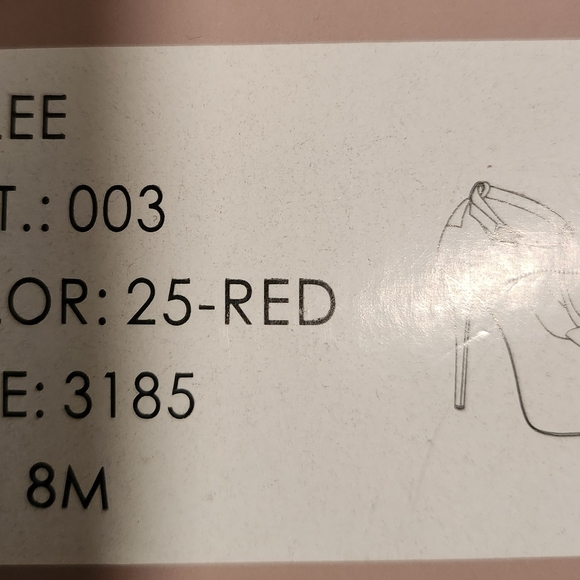 Red Suede and Patent Leather Heels Kailee by Baker - Picture 11 of 11